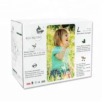 

ECO BOOM 100% Bamboo Eco Friendly Infant Nature Disposable nappies Diapers for Babies Size L 90 Count