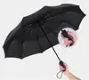 Solid color auto open close 3 fold portable tiny umbrella