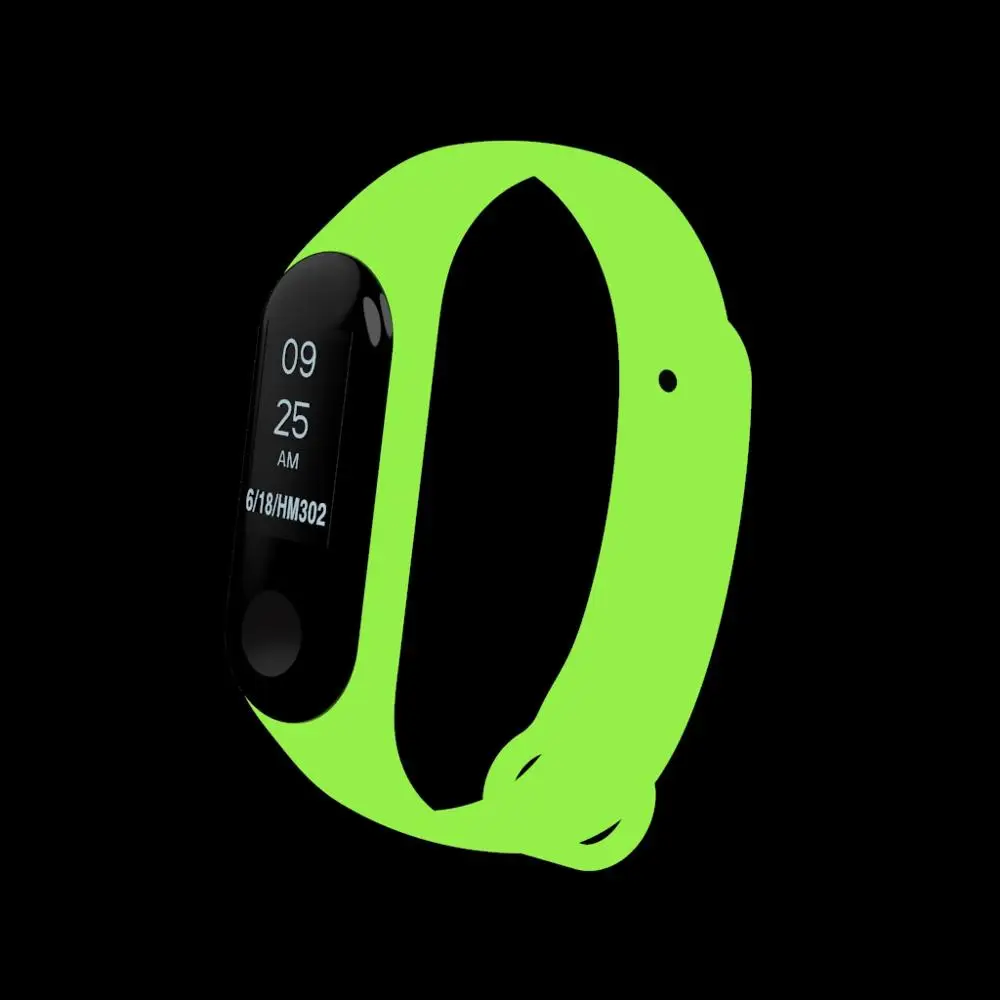 

SIKAICASE Glowing In The Dark For XIAOMI Band 3 Rubber Strap Buckle Silicone Watch Band