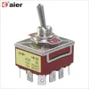 KN3C 12MM 15A 250V 4PDT ON ON 2 Position 4 Pole 12 Pin Toggle Switch