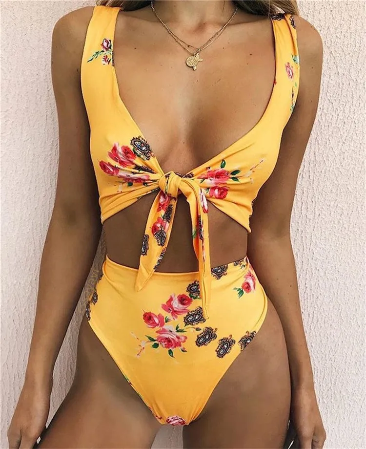 

ZY3821 Wholesale Women Sexy Band Printed High Waist Bikini, N/a