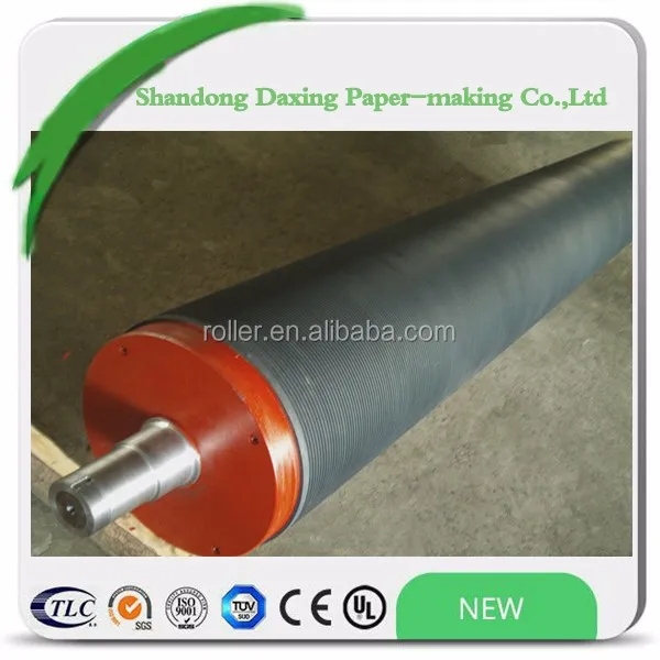 
Grooved press roll for cardboard paper machine 