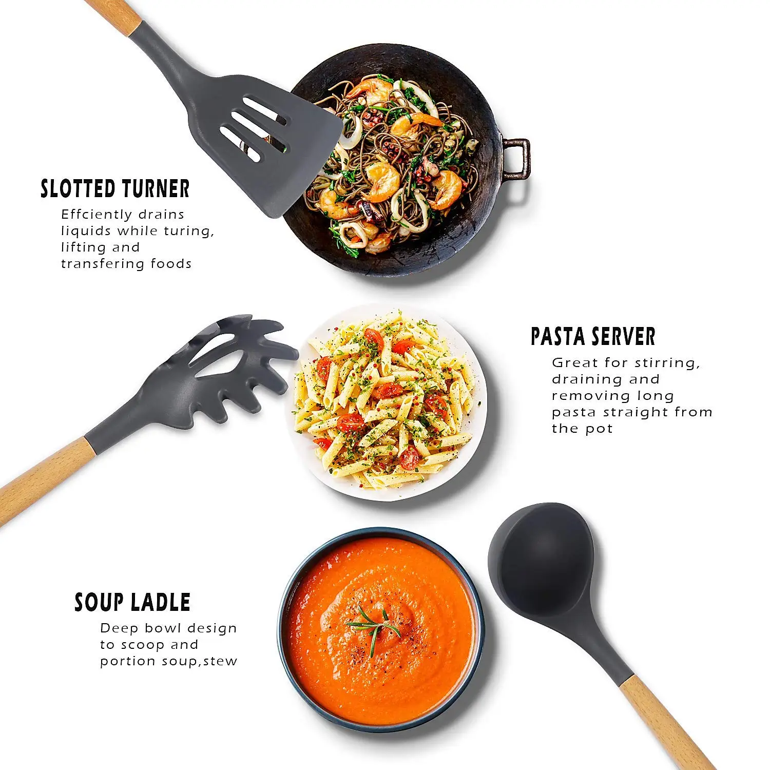 Hot Seller Heat Resistant And Non Stick Kitchen Accessories Set Utensil