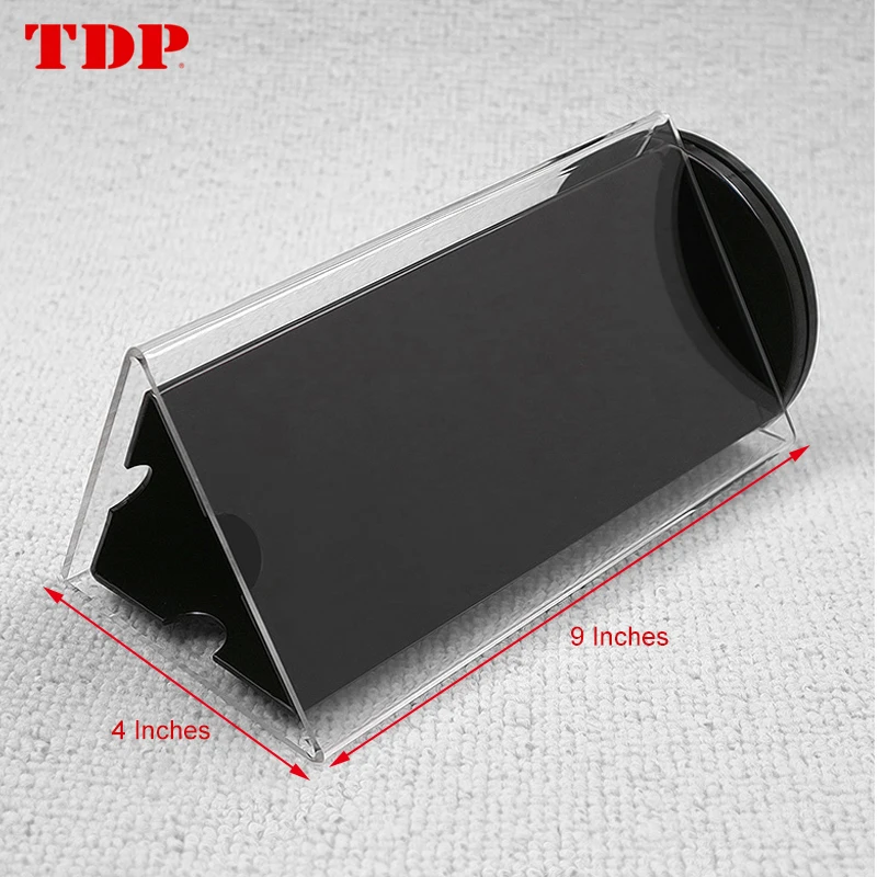 3 Sided Rotating Triangle Clear Advertising Tent Card Stand Acrylic sign Table Menu Display Holder