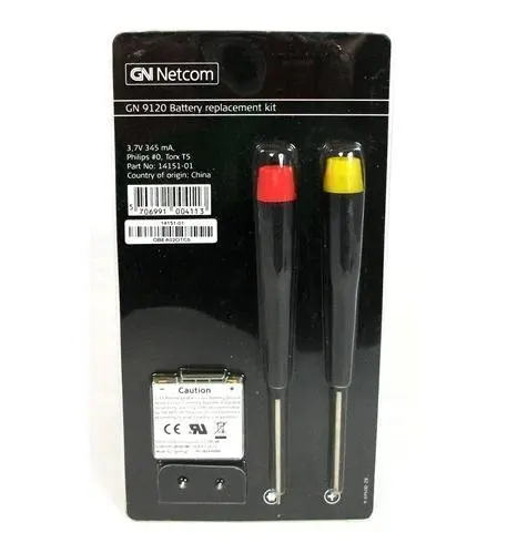 Jabra - GN Netcom Battery Kit for 9120, 9125 cordless headsets, 14151-01 | Kit includes Batttery, Backplate and Screwdrivers