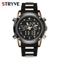 

Multifunction Men's Watches Military Dual Time Quartz Digital Led Luminous Clock Stryve 30M Waterproof Men Sports Luxury Watch