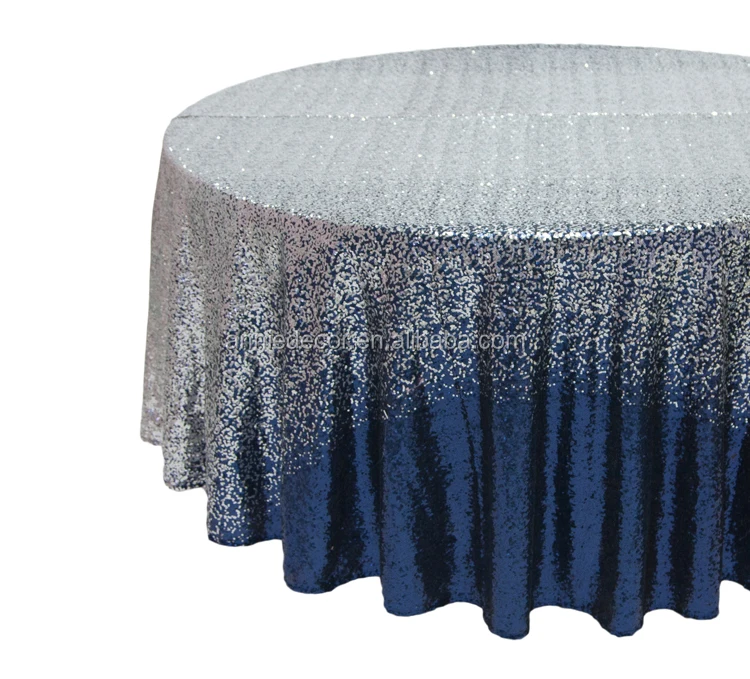 Ombre Style High Quality 100 Polyester Embroidery Design Patterns Sequins Table Cloths