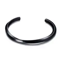 

Best selling women men stainless steel simple smooth open cuff bracelet bangle