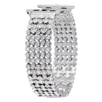 

Tschick Metal Cuff Bangle Bracelet Bling Rhinestone Diamond Wristband Strap Band for Apple Watch Band For iWatch Series 4 3 2 1