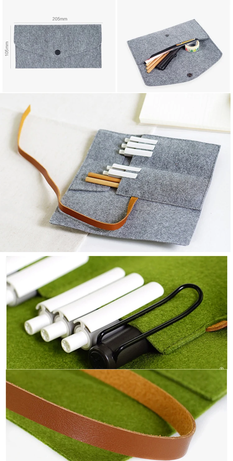 Cheap promotional felt pencil holder foldalbe pencil bags 