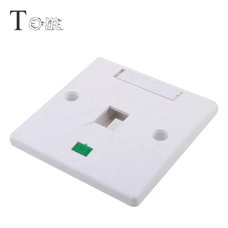 Tom Mb0801 Cat6 Rj45/rj11 3m Type Faceplate 3m Keystone Faceplate