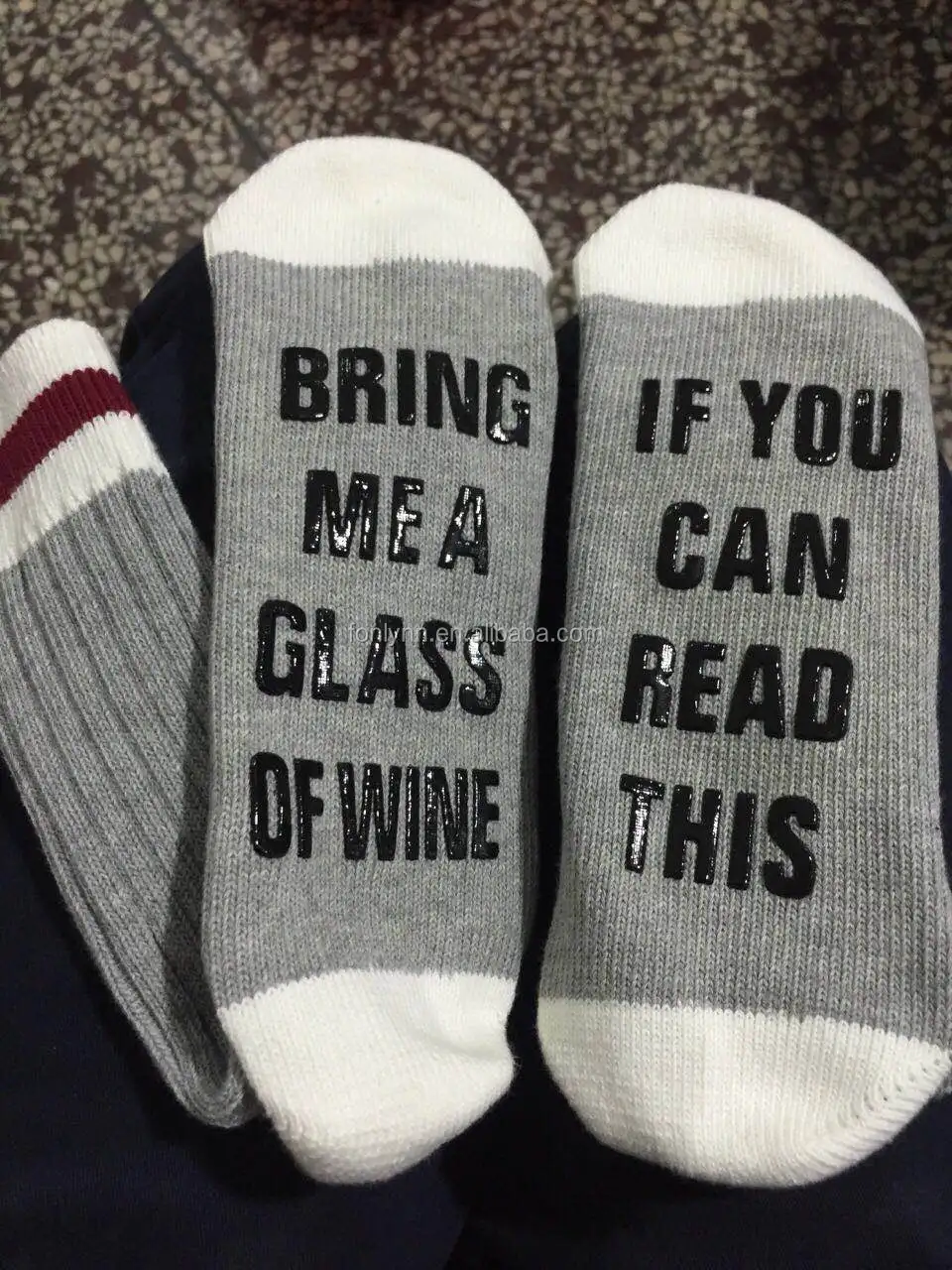 if you can read this gift Funny printing Ankle short novelty wine Socks