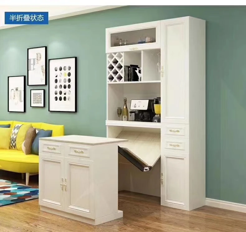 Save Space Wall Mounted Hidden Fold Up Dining Table Mechanism Leaf