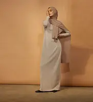 

Top Selling High Quality Muslim Women's Middle East Dress Plain Color Muslim Robes Womens