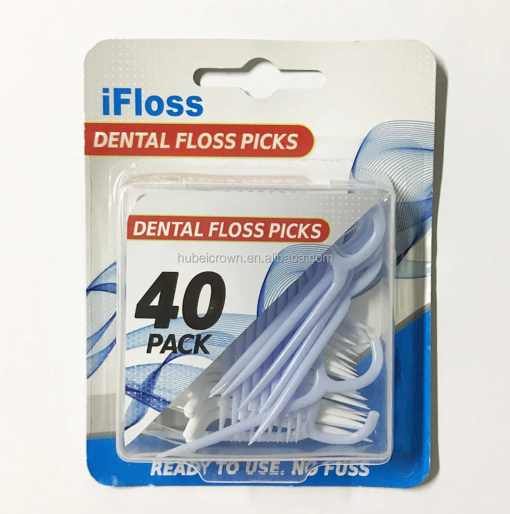 
approved Private label UHMWPE charcoal Thread Dental Waxed Plastic Blister card Professional OEM/ODM Flosspick 