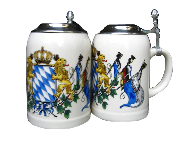 2018 Wholesale Oktoberfest 500ml German White Ceramic Beer Mug Buy Ceramic Beer Mug,German