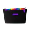 Rainbow Color 24 Compartments Expanding File Folder A4 Portable Business File Office Supplies Document Folder