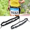AONIJIE Sports Race Number Waist Belt Triathlon Running Waistband with Energy Gel Holder