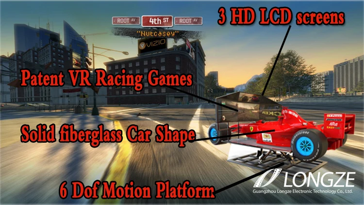360 Degree Motion Driving Car F1 Race Simulator F1 Car Racing Simulator