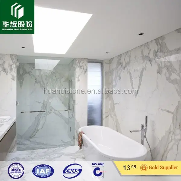 Baño azulejos calacatta mármol blanco-Mármol-Identificación del