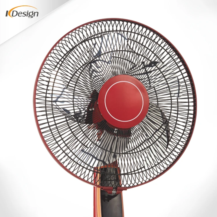 Red Cheap Powerful Wind Standing Fan 16 Inch No Noise Plastic Blade ...