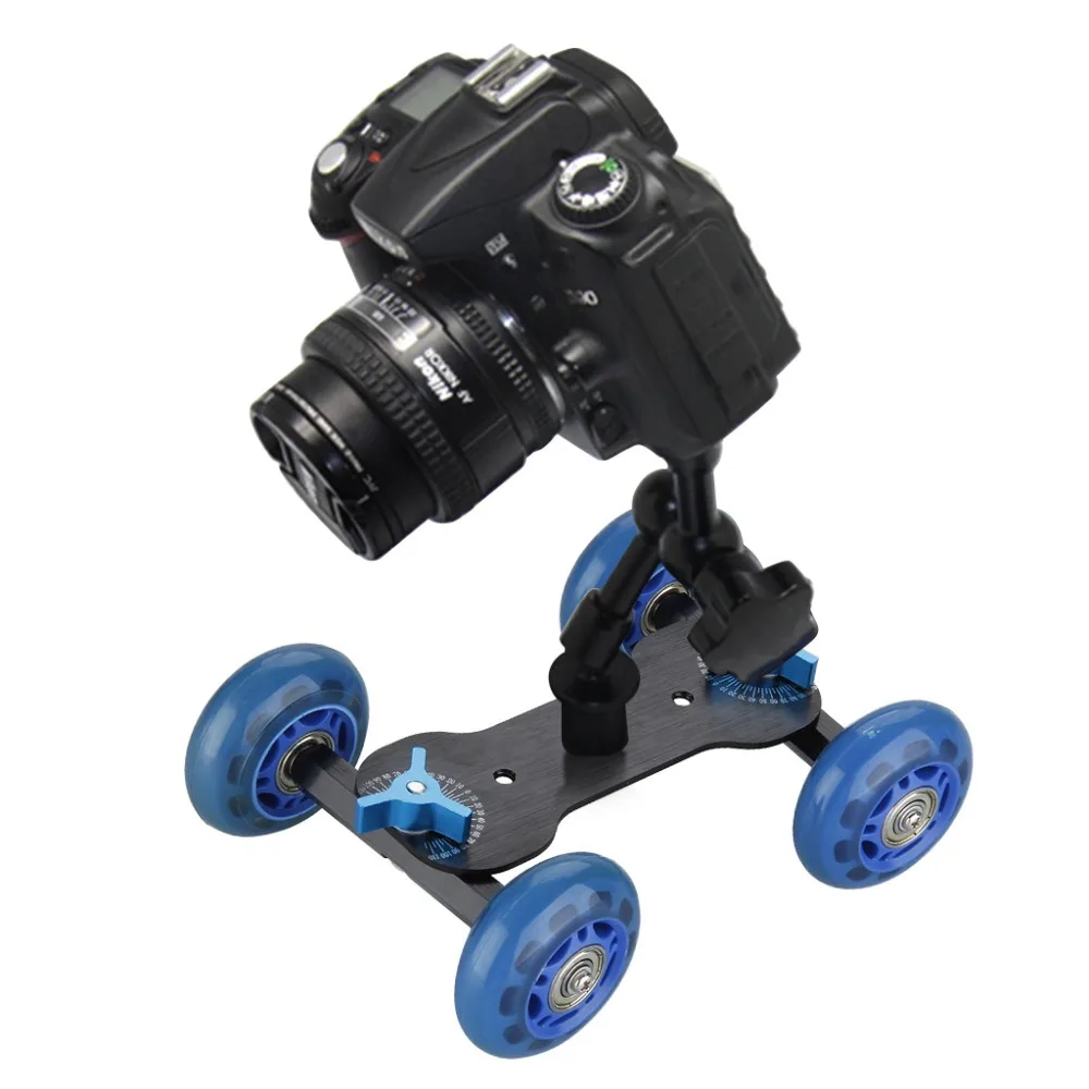 DSLR Mini Camera Video Car Photograph Rail Rolling Track Slider Skater Table Dolly Flexible For Nikon Canon Camera Camcorder