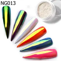 

Neon Ultra-thin Aurora Mermaid Chrome nail Pigment with Unicorn Mirror 0.2g/box NG013