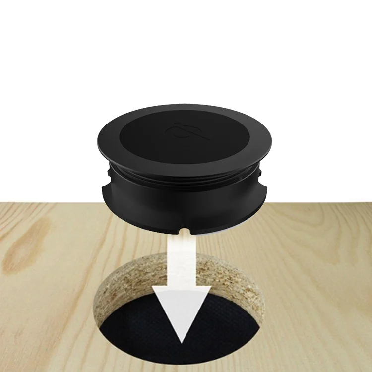 

2019 New arrivals wireless embedding charger qi wireless fast charger for furniture, Black/silver