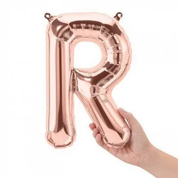rose gold foil letter balloons