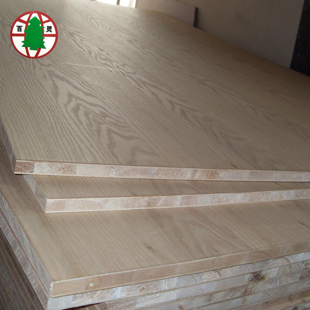 
22mm MDF/HDF with ash veneer Block board for floor 