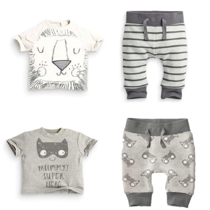 

Baby infant toddler boys cute cartoon pattern clothing set cotton Baby Clothes newborn baby boy Sets