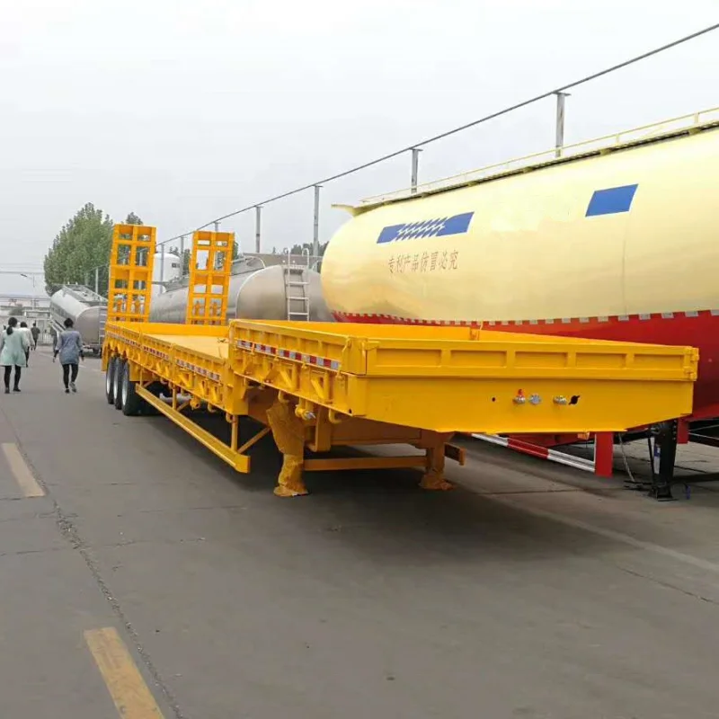 

60-ton heavy equipment extendable low bed trailer, Customers optional