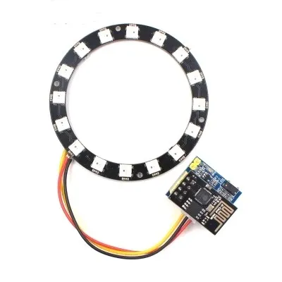 ESP8266 ESP01 ESP-01 RGB LED Controller  WIFI Module  IDE WS2812 WS2812B 5050 16 Bits Light Ring Christmas DIY