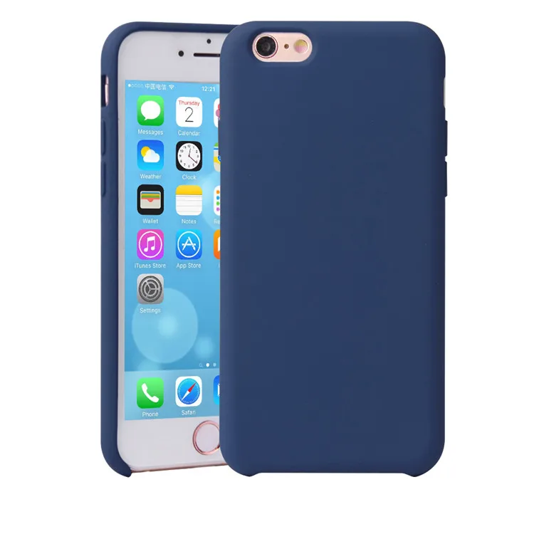 

Saiboro Wholesale Soft Matte Silicone TPU Mobile Phone Case For iphone 6 Blue Edge Case