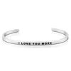 MECYLIFE Hot Sale Jewelry Bangle High Polished I Love You More Bracelet
