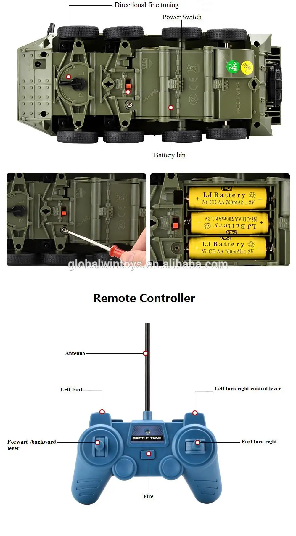 RC Metal Tank Car Chassis - Durable & Fun Radio Control