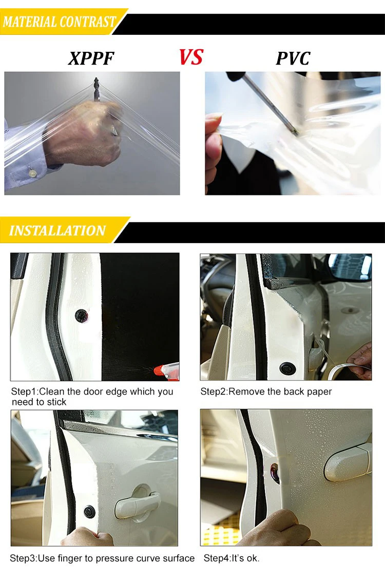 Carlas transparent glass door edge guard protection strip for car paint protective film