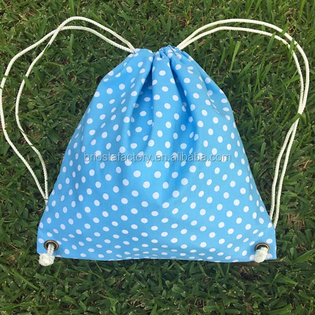 cotton polka dot tote bag