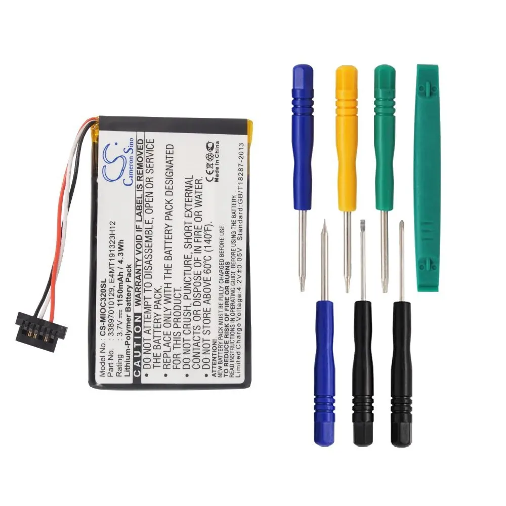 Get Quotations · Cameron Sino 1150mAh Battery Compatible With Mitac Mio  C320, Mio C323, Mio C520,