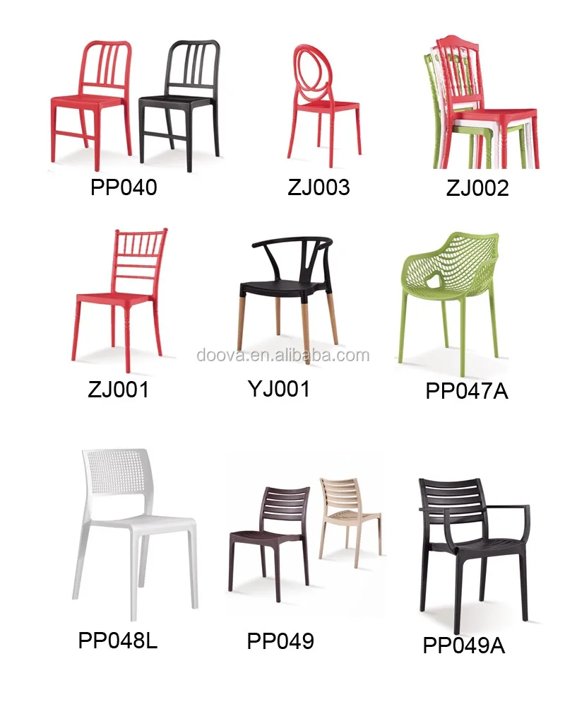 modern design plastic chair stackable