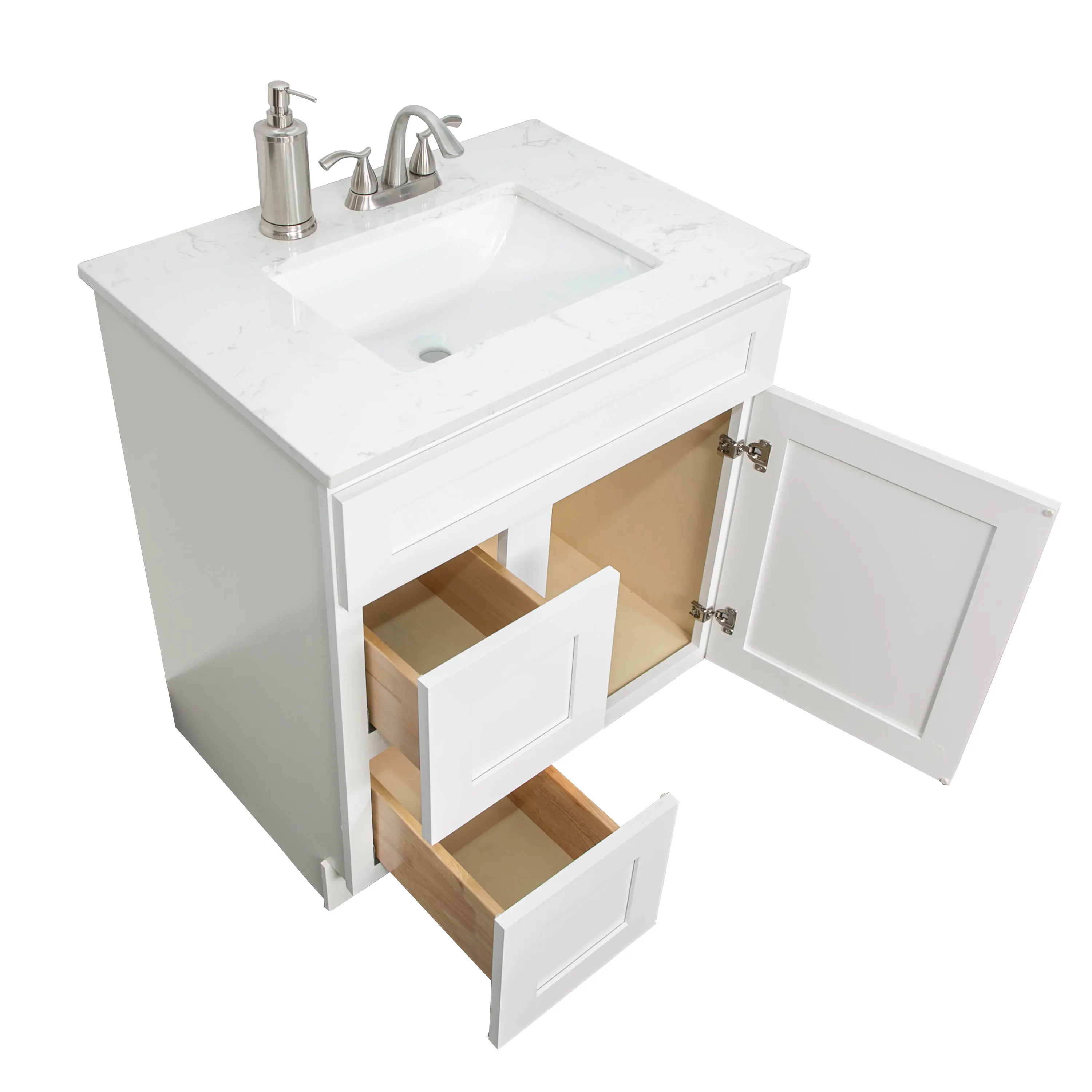 
Modern solid wood white/grey shaker bathroom cabinet vanity 