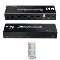 

V2.0 4K HDMI Switch 4x1 4 in 1 out HDMI Switcher with ARC SPDIF Coaxial 3.5mm Audio Output Extractor