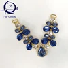 Colored resin connect with crystal rhinestone V chain for sandal upper stone