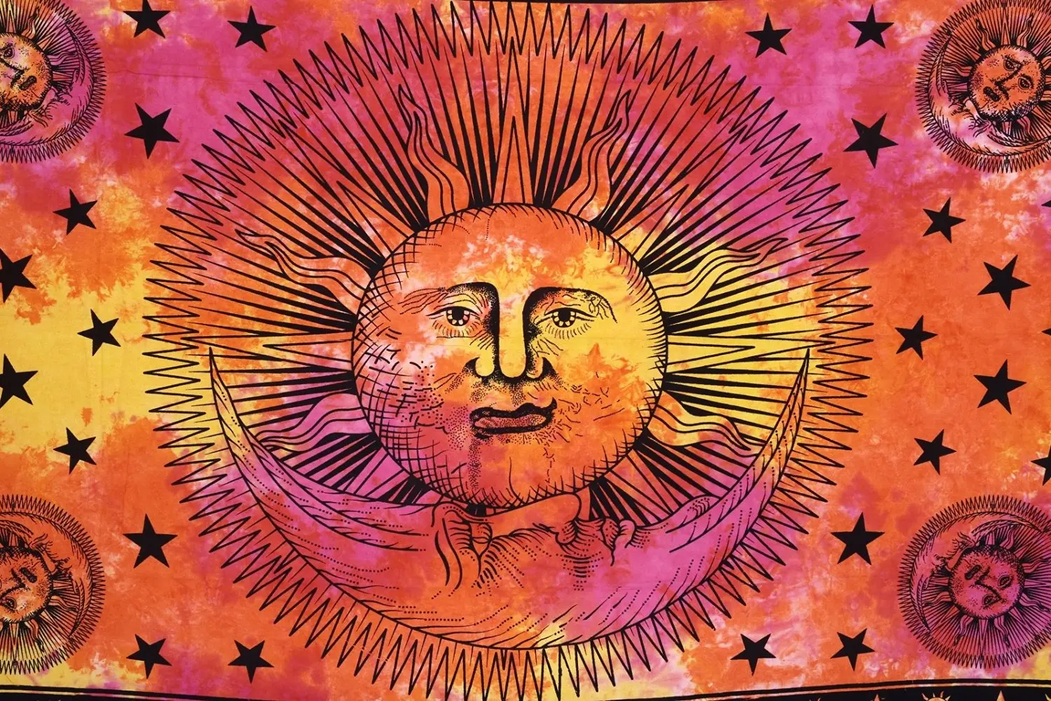 Buy Psychedelic Celestial Indian Sun Hippie Hippy Tapestry Wall