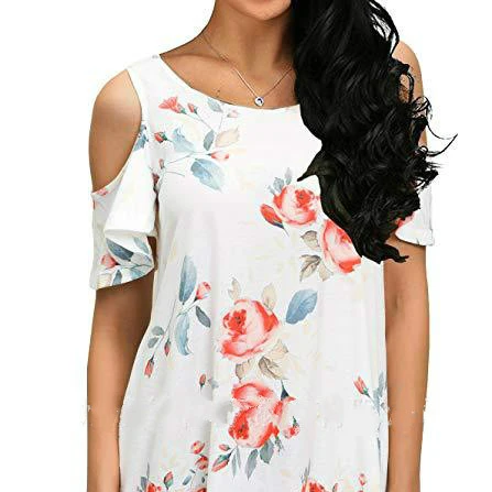 

New Short sleeve Dress with Shoulder-less Printing Summer dresses, Many color