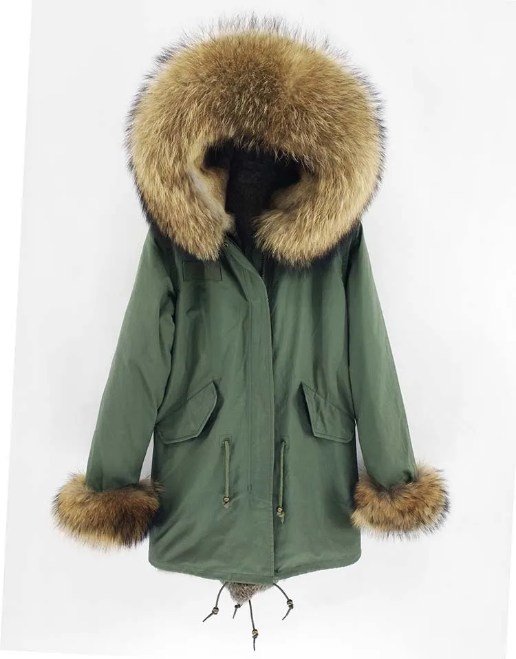 rabbit fur lined parka