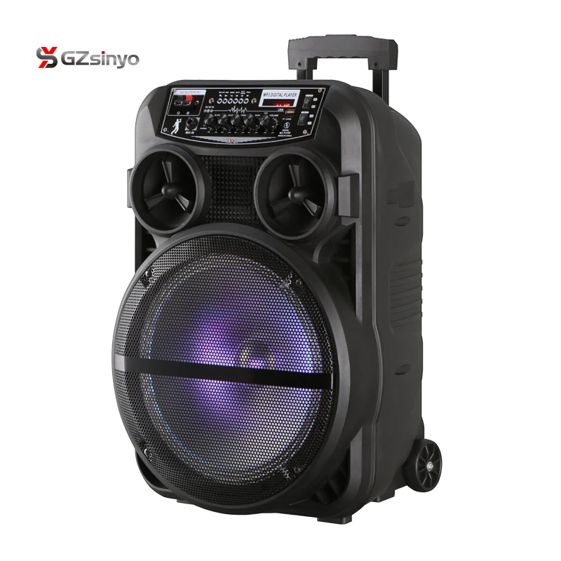 

12INCH private tooling 20W BT outdoor portable speaker system with usb charger, Black