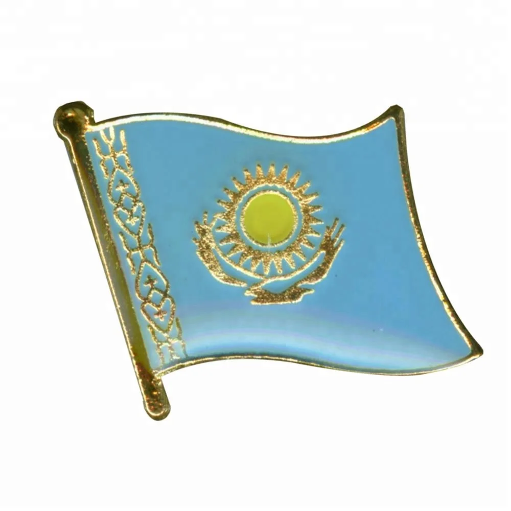 
Kazakhstan country flag lapel pin 
