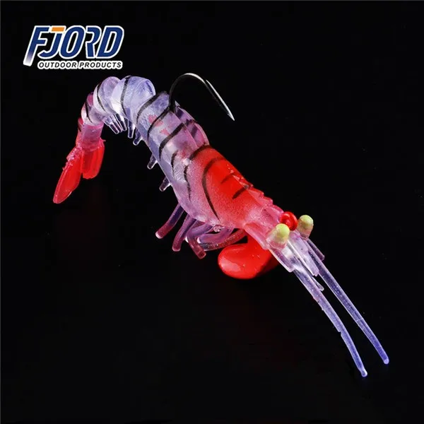 

FJORD high quality 6.5/12.5/17g soft shrimp lures Lead Hook fishing bait lures wholesale