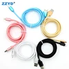 ZZYD For iPhone 10ft Phone USB Cables Braided Metal USB Data Charger Cable Code
